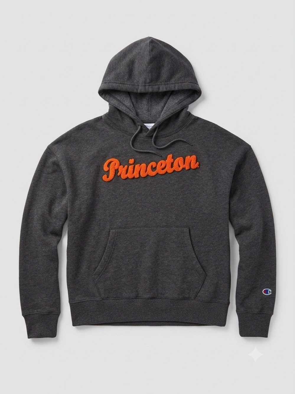 Champion Princeton University Hoodie Dark Gray Script Logo Sweatshirt